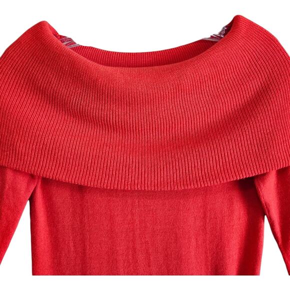 LILLY PULITZER Women's S Christin Sweater Picante Coral Hint of Cashmere 32" - Picture 2 of 7